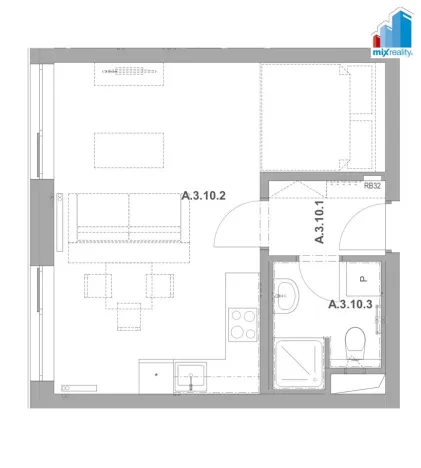 Pronájem bytu 1+kk, Plzeň, Pilařská, 31 m2