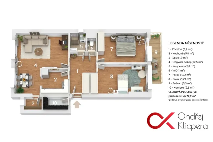 Prodej bytu 3+1, Kostelní Lhota, 75 m2