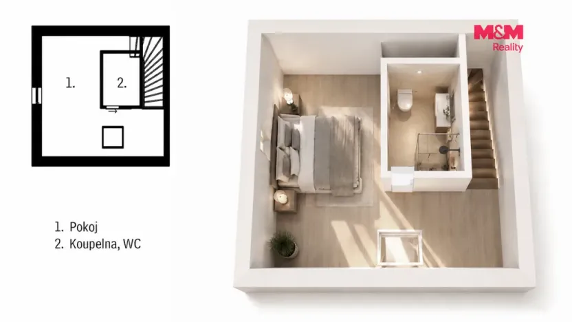 Prodej bytu 2+1, Praha - Lochkov, K celinám, 54 m2