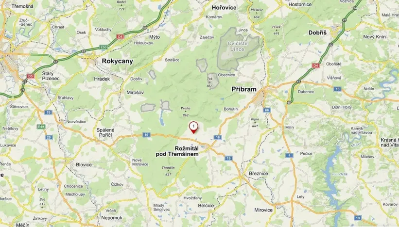 Prodej pozemku, Věšín, 5968 m2