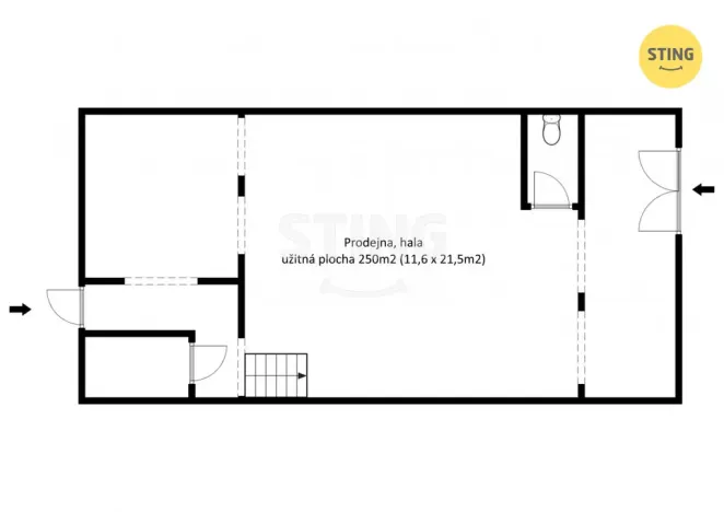 Prodej skladu, Hodonín, Brandlova, 250 m2