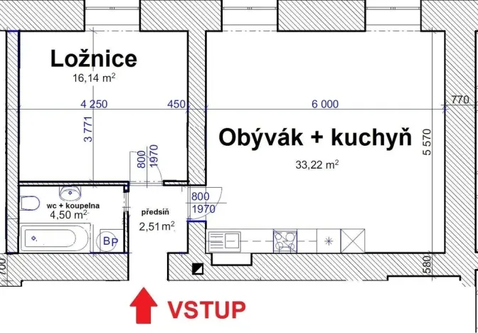 Pronájem bytu 2+kk, Plzeň - Malesice, Malesická náves, 56 m2