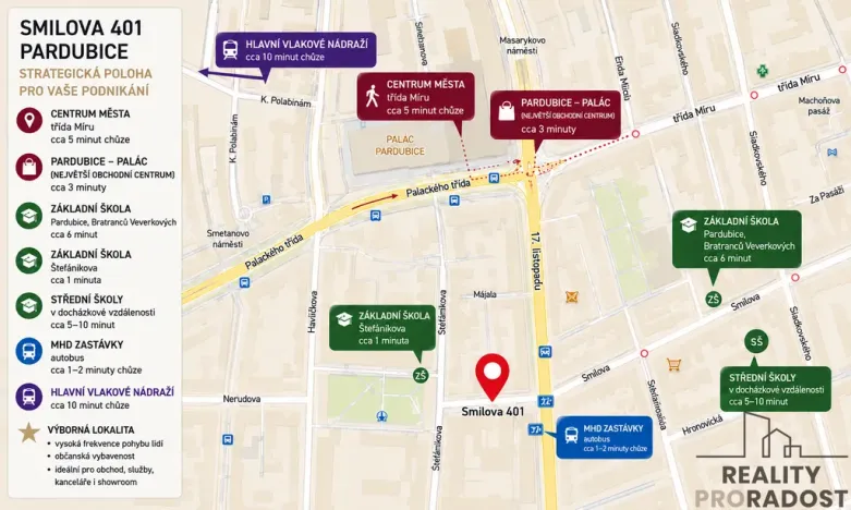 Pronájem obchodního prostoru, Pardubice - Zelené Předměstí, Smilova, 230 m2
