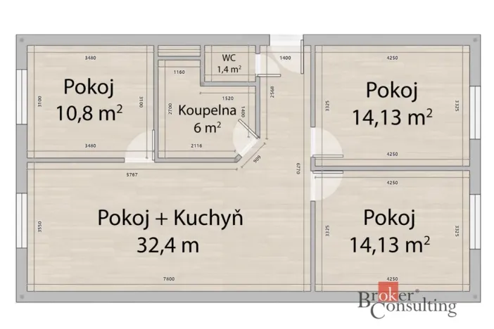 Prodej bytu 4+kk, Vochov, 80 m2