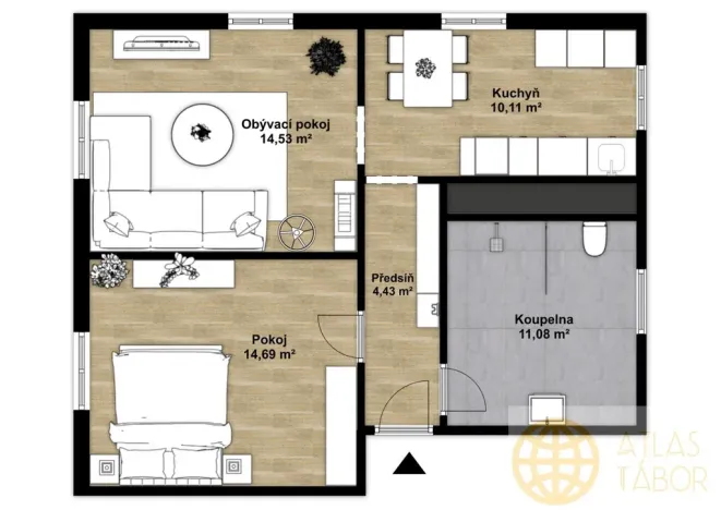 Prodej bytu 2+1, Mníšek pod Brdy, Skalecká, 54 m2