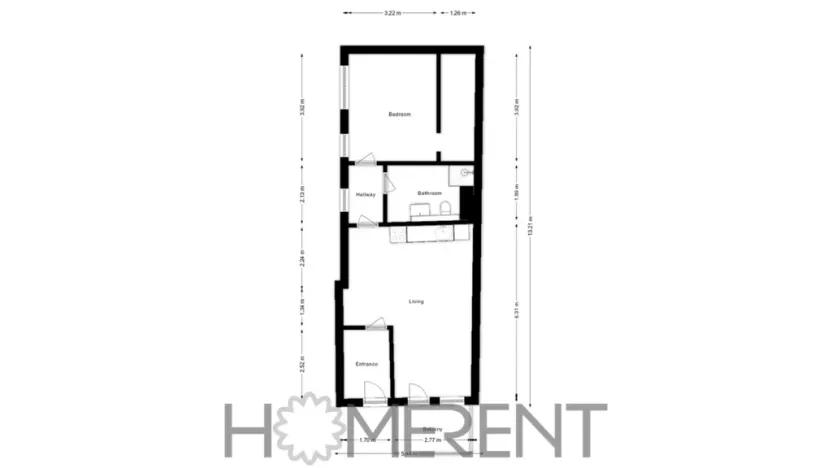 Pronájem bytu 2+kk, Praha, Vyšehradská, 57 m2