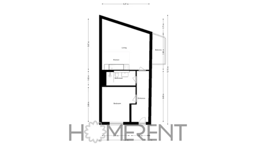 Pronájem bytu 2+kk, Praha, Vyšehradská, 53 m2