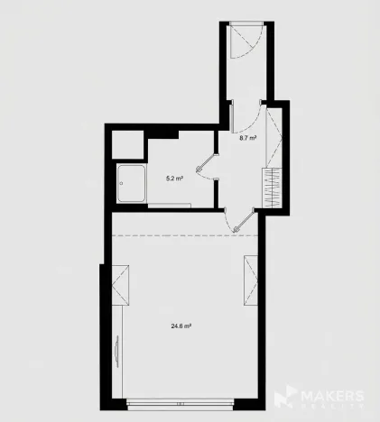 Prodej bytu 1+kk, Praha - Chodov, Bachova, 41 m2