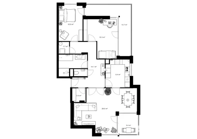 Prodej bytu 3+1, Praha - Žižkov, Mezi domky, 110 m2