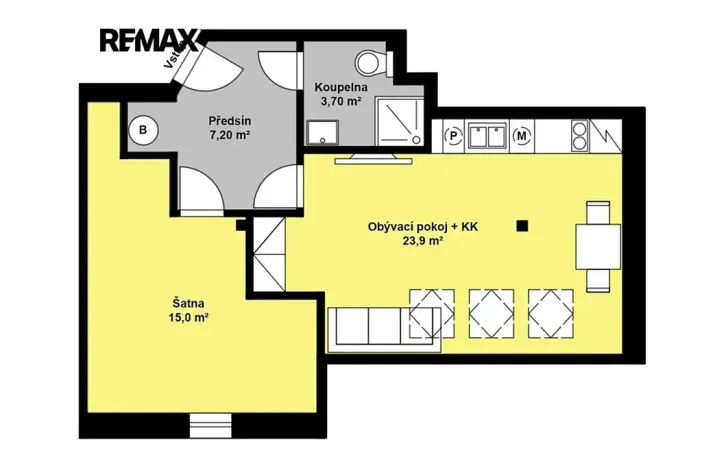 Pronájem bytu 2+kk, Kolín, Kmochova, 50 m2