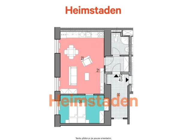 Pronájem bytu 2+kk, Havířov-Město, Hlavní třída, 59 m2
