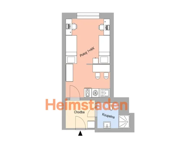 Pronájem bytu 1+kk, Plzeň-Jižní Předměstí, Magisterská, 27 m2