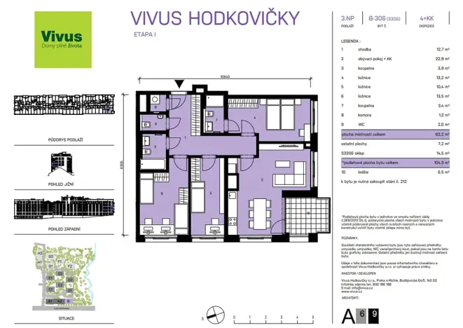 Prodej bytu 4+kk, Praha, Modřanská, 105 m2