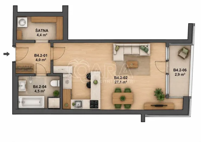 Prodej bytu 1+kk, Praha - Smíchov, Jindřicha Plachty, 40 m2