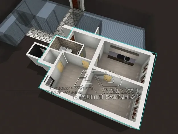Pronájem bytu 2+1, České Budějovice, 65 m2