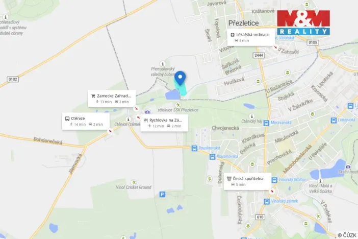 Prodej zahrady, Přezletice, 300 m2