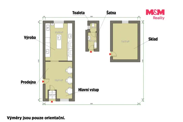 Pronájem obchodního prostoru, Plzeň - Skvrňany, Křimická, 65 m2