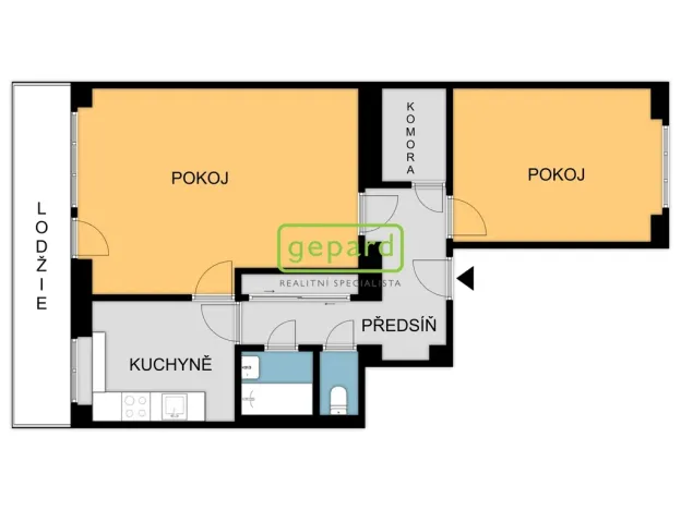 Prodej bytu 2+1, Brno - Komárov, Pompova, 62 m2