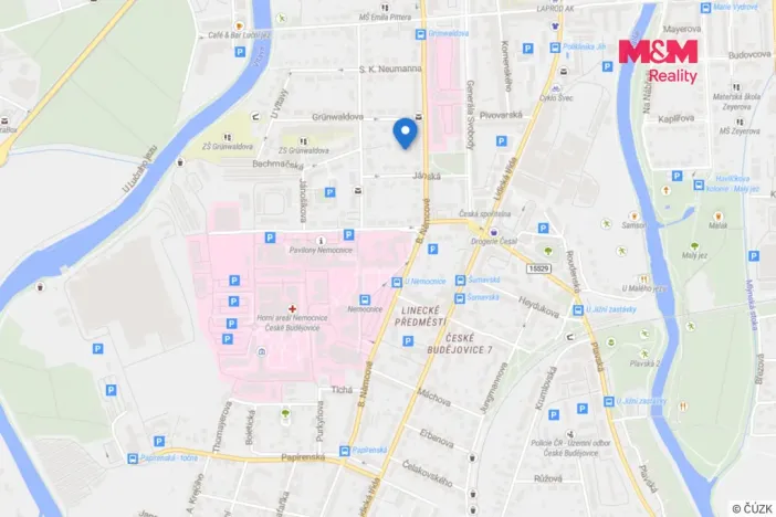 Prodej bytu 2+1, České Budějovice - České Budějovice 7, Grünwaldova, 50 m2