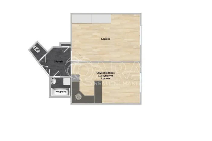 Pronájem bytu 2+kk, Praha - Holešovice, U průhonu, 48 m2