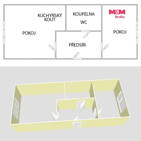 Pronájem bytu 2+kk, Liberec - Liberec XXV-Vesec, Holubova, 42 m2