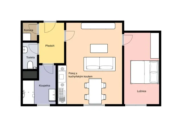 Pronájem bytu 2+kk, Praha - Prosek, Na Prosecké vyhlídce, 52 m2