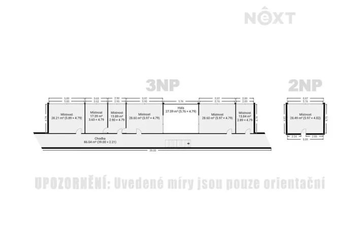Pronájem kanceláře, Praha - Prosek, Prosecká, 28 m2