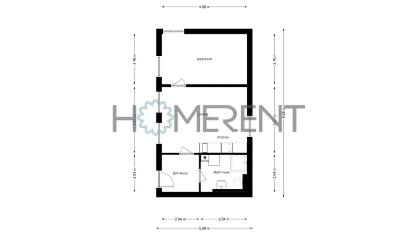 Pronájem bytu 2+kk, Praha - Libeň, Turnovská, 42 m2