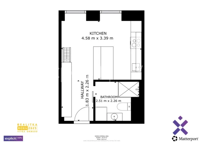 Prodej bytu 1+kk, Zlín, Lorencova, 28 m2