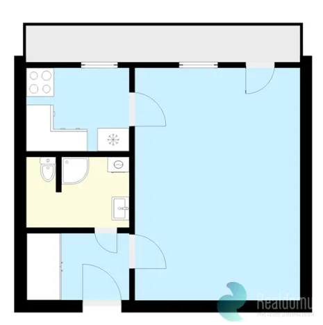 Pronájem bytu 1+kk, Praha, Sládkovičova, 26 m2