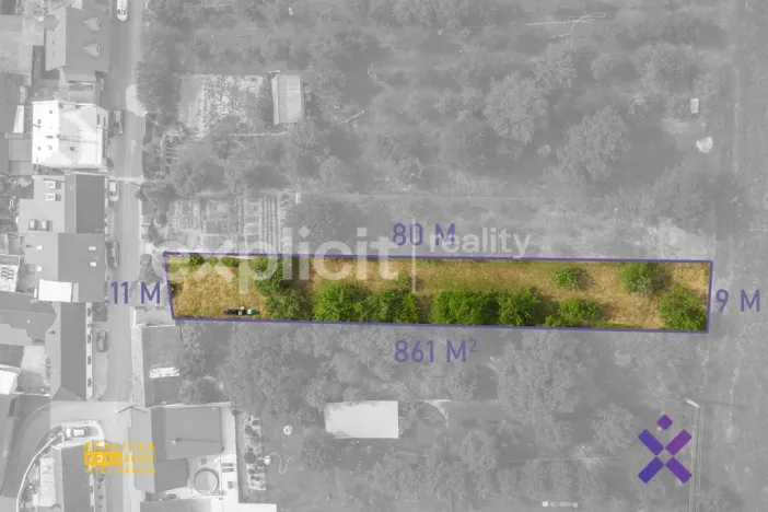 Prodej pozemku pro bydlení, Uherský Brod, Vinohradská, 861 m2