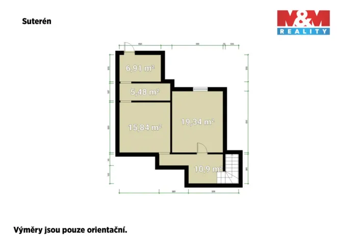 Prodej rodinného domu, Loděnice - Jánská, Horní, 105 m2