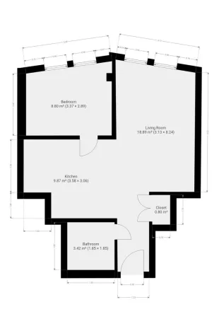 Pronájem bytu 2+kk, Praha - Žižkov, Chelčického, 45 m2