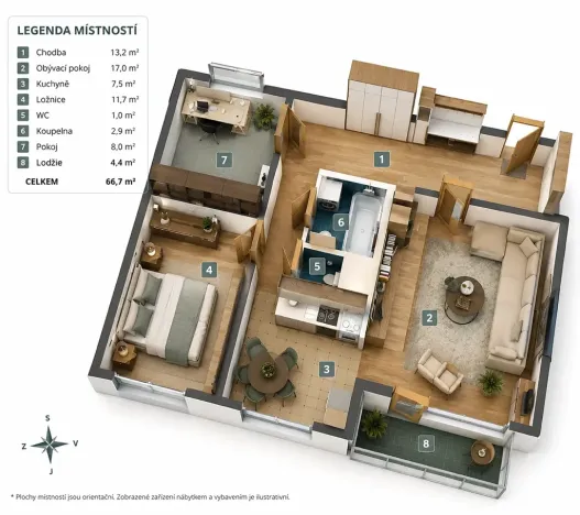 Prodej bytu 3+1, Zlín, Budovatelská, 68 m2
