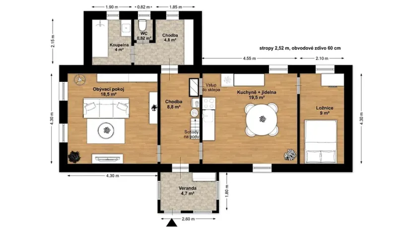 Prodej rodinného domu, Heřmaničky, 77 m2