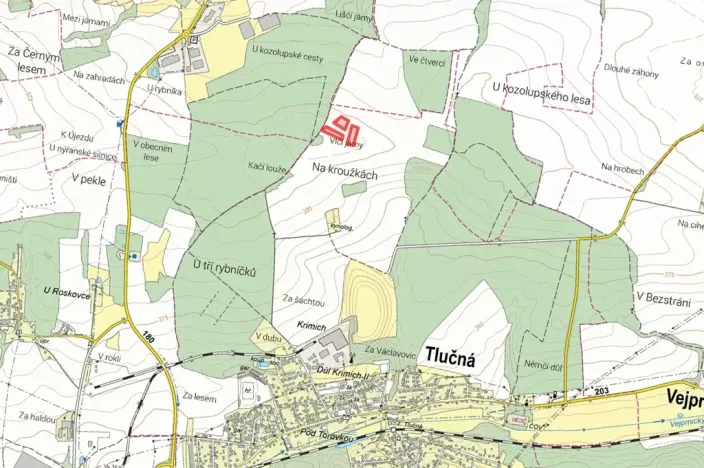 Prodej pole, Tlučná, 13004 m2