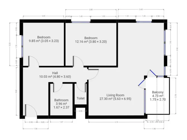 Pronájem bytu 3+kk, Praha - Prosek, Žitenická, 68 m2