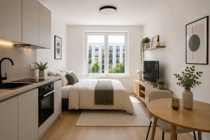 Pronájem bytu 1+kk, Praha - Strašnice, Pod Třebešínem, 38 m2