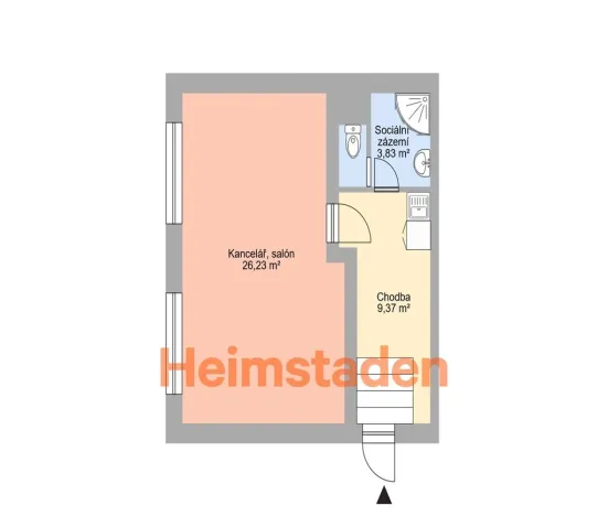 Pronájem kanceláře, Havířov - Město, Dělnická, 41 m2