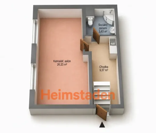 Pronájem kanceláře, Havířov - Město, Dělnická, 41 m2