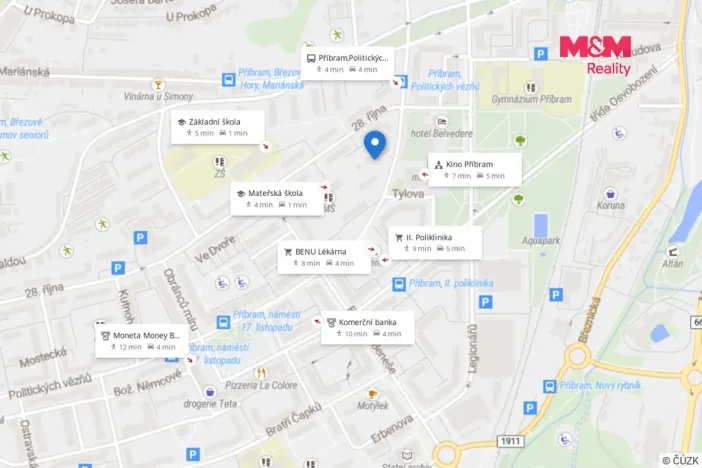 Pronájem bytu 3+kk, Příbram - Příbram VII, Politických vězňů, 53 m2