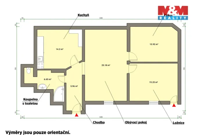 Pronájem bytu 3+1, Františkovy Lázně, 81 m2