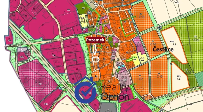 Prodej pozemku pro bydlení, Čestlice, 896 m2