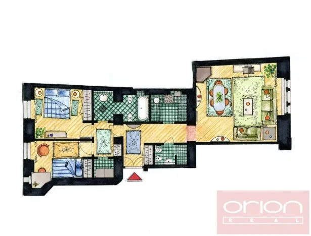 Pronájem bytu 3+1, Praha - Nové Město, Odborů, 81 m2