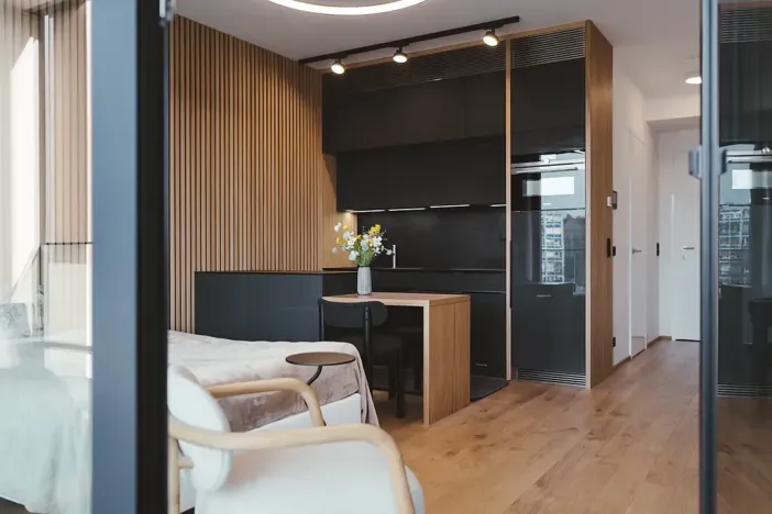 Pronájem bytu 1+kk, Praha - Bubeneč, Vítězné náměstí, 35 m2