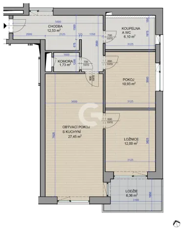 Prodej bytu 3+kk, Zlín, Křiby, 77 m2
