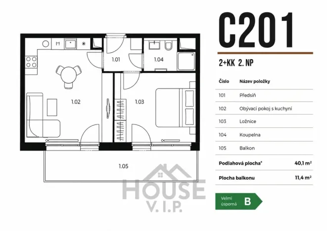 Prodej bytu 2+kk, Unhošť, Karla Čapka, 40 m2