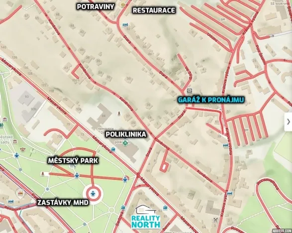 Pronájem garáže, Ústí nad Labem, V Pískovně, 17 m2