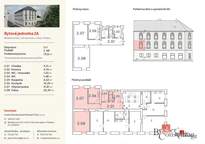 Prodej bytu 2+1, Ústí nad Labem - Předlice, Řeháčkova, 73 m2