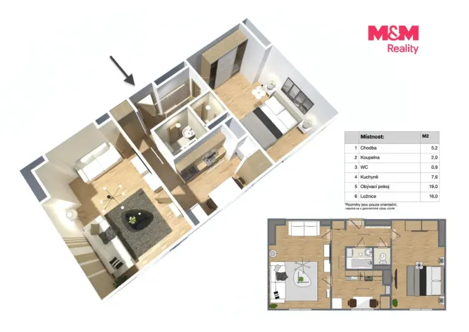 Prodej bytu 2+1, Hořovice, Na Radosti, 51 m2